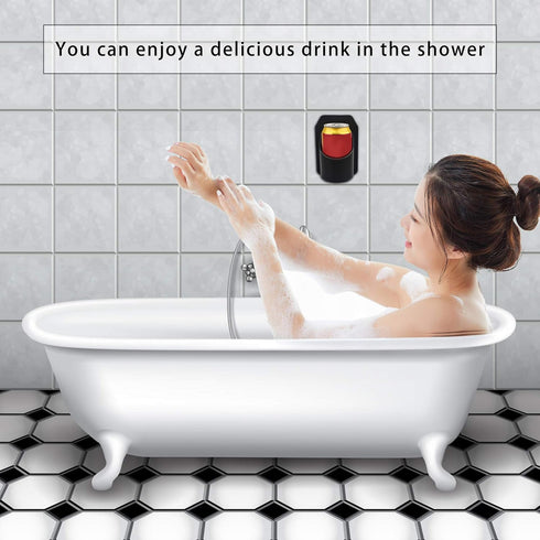 Beer Holder for The Shower, Portable Shower Drink Cup Bottle Holder for Beer Can and Beveage, Multifunctional Wall-Mounted Holder for Toiletries S...