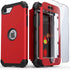 IDweel for iPhone SE 2020 Case with Screen Protector,Case for iPhone SE 2022, Sturdy 3 in 1 Shock Absorption Slim Fit Heavy Duty Hard PC Cover Sof...