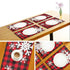 Christmas Red Plaid Snow Snowflake Placemats Set of 6 Table Mat, Red Black Lattice Texture Table mats Placemats Heat-resistant Stain Resistant Was...
