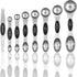 Magnetic Measuring Spoons Set of 8 with Leveler, Stainless Steel Metal Measuring Spoon, Dual Sided for Measuring Dry and Liquid Ingredients, Teasp...
