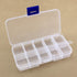 10 Girds Rectangle Clear Plastic Storage Box, Jewelry and Crafts Organizer Container with Adjustable Dividers?2 Pack?...