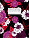 Composition Notebook - College Ruled, 8.5 x 11: Black ,Purple, Red Floral Soft Cover, 110 Pages (One Subject Notebook)...