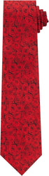 Jacob Alexander Men's Red Floral Roses Flowers Design Regular Length Neck Tie - Red...