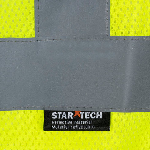 Pioneer High Visibility Tricot Mesh Zip-Up Safety Vest, Reflective Tape, Yellow/Green, Unisex, 4XL, V1060360U-4XL...