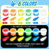 Fulmoon 6 Set Glow in The Dark Paint with Paint Brushes Black Light Neon Face Body Paint UV Acrylic Paint Set for Kids Halloween Christmas Paintin...