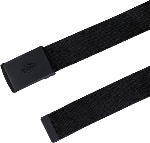 Dickies Women's Tonal Plaque Buckle Fabric Belt, Black, Large...