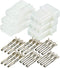 Strobe 3 Pin Connector AMP Power Supply Bulb Female Male Sockets Pin (18-24 AWG Wires) for Whelen (Pack of 3 Set)...