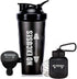 Protein Shaker Bottle, Shaker Bottles For Protein Mixes; Pre Workout With Protein Powder Container To Go, Protein Powder Travel Container & Gym Ke...