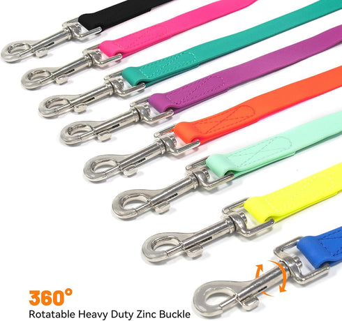 Waterproof Dog Leash, 5/6 FT Durable Odor-Proof Dog Leashes with Strong Metal Hooks Fits Small Medium or Large Dogs (Mint Green, 5FT - 3/4 inch Wi...