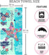 Beach Towel Microfiber Beach Towels Sand Free Quick Dry Lightweight Travel Towels Oversized Large Quick Cute Starfish Design 30×60 inch Beach Towe...