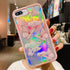 LCHULLE Girly Case for iPhone SE 2022/3rd/SE 2020/2nd, for iPhone 7/8 Case Cute Iridescent Butterfly Design Laser Bling Glitter for Girls Women So...
