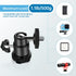 12MM Tripod Ball Head, UTEBIT 360° Rotatable Metal Mini Ball Head with 1/4" hot Shoe, BallHeads Camera Mount Adapter for Sport Camera, Pocket Ligh...