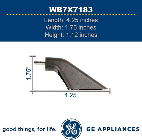 GE WB7X7183 Genuine OEM Handle End Cap (Black) for GE Stove/Oven