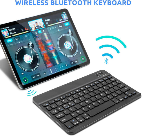 Portable iPad Keyboard 10th Generation, Small Bluetooth Keyboard for iPad 10th Generation Compatible with iPad Pro iPhone Samsung Tablet Keyboard ...