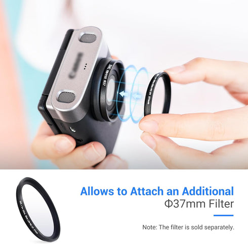 Adherent Thread Filter Adapter Lens Adapter Ring for Canon V10 Camera, V10 Lens Adapter Installing 37MM UV CPL ND Filter, Includes 37mm Snap-On Le...