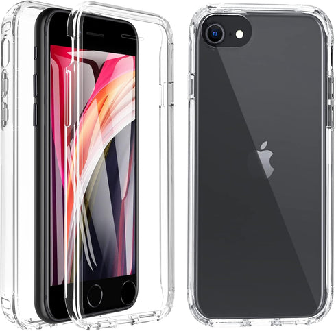 BESINPO Case for iPhone SE 2022 (3rd Generation)/iPhone SE 2020/8/7 Case, Built-in Screen Protector 360 Full Body Shockproof Protection Cover -Cle...