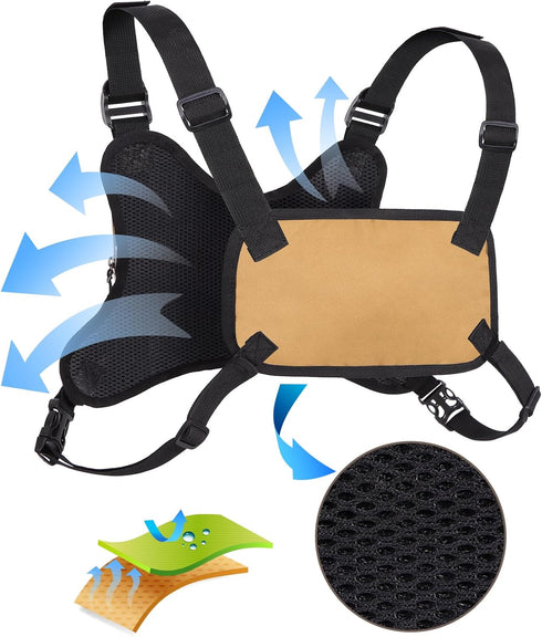 Men's Outdoor Sports Chest Pack, Waterproof Lightweight Front Running Vest Bag for Fitness, Riding, Hiking with Pockets and Extra Storage Space...