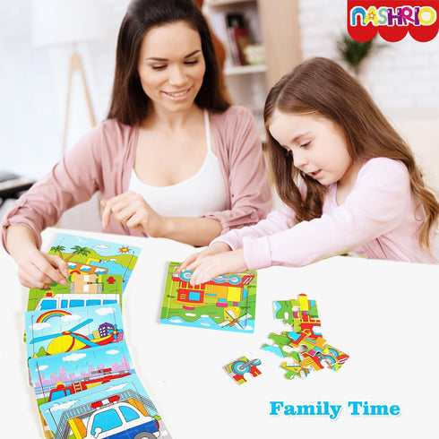 Wooden Toddler Puzzles 2-5 Years - Set of 6 | Preschool Educational Toy with 9 Pieces Each | Fun Animal Jigsaw Puzzle Gift for Boys and Girls...