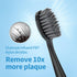 Replacement Toothbrush Heads for Burst Sonic Toothbrush with Dust Cover Caps, Charcoal Soft Bristles, Black, Pack of 10...