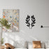 CREATCABIN Metal Tree Leaf Wall Decor Vine Olive Branch Leaf Wall Art Decor Double Black Wrought Iron Scroll Sculpture Leaf Hanging Decor Rustic W...