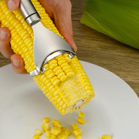 Corn Peeler Stainless Stee Corn Cob Stripper Tool Corn Thresher from the Cob, Removes Corn Kernels From Corn Cobs In Seconds, Kitchen Gadget...