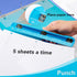 WorkLion Hole Puncher 3 Ring – Blue Portable Metal Hole Punch Single for Binder, 5 Sheet Capacity...