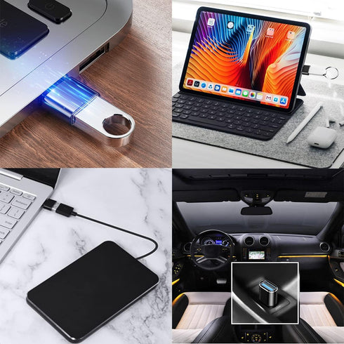 USB C to USB Adapter 4 Pack, USB Female to USB C Male OTG Adapter, USB C Adapter Compatible with MacBook Pro, Samsung Galaxy, Type-C Phones, Lapto...