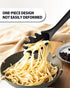 Silicone Pasta Fork and Ladle Spoon Set, Large Non Stick Kitchen Utensils for Cooking,Stirring,One Piece Serving Spaghetti, Soup, Sauce (BLACK)...