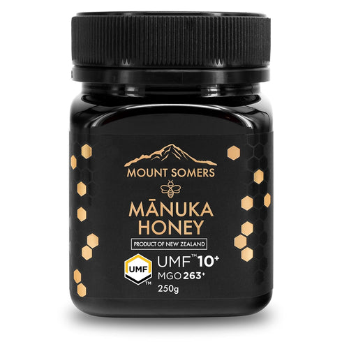 Mount Somers Premium Manuka Honey MGO 263+ / UMF 10+ - 100% Pure Non GMO New Zealand Manuka Honey - Genuine Natural Superfood - UMF Certified & Tr...