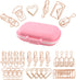 Framendino, 30 Pack Rose Gold Cute Assorted Sizes Shapes Small Paper Clips Index Card Binder Clip with Fun Storage Box for School Office Home Wedd...