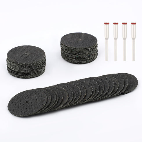 54PCS Rotary Tool Cut Off Wheel Set 1-1/4'' Reinforced Fiberglass Cutting Tool Wheel Discs Included 4Pcs Mandrels Rotary Tool Accessories for Cutt...