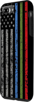 iPhone 7 Plus/8 Plus Police Military and Fire Thin Blue Green Red Line Flag Case...