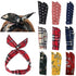 Twist Bow Wire Headbands Head Wrap Retro Bowknot Polka Dot Lattice Design Rabbit ear Wired Hairbands Hair Holder Hair Accessory for Women and Girl...