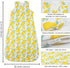Baby Wearable Blanket, Cotton Sleep Sack 1.5 Tog, Swaddle Transition Sleeping Bag Unisex - Lemon-3-20 Months...