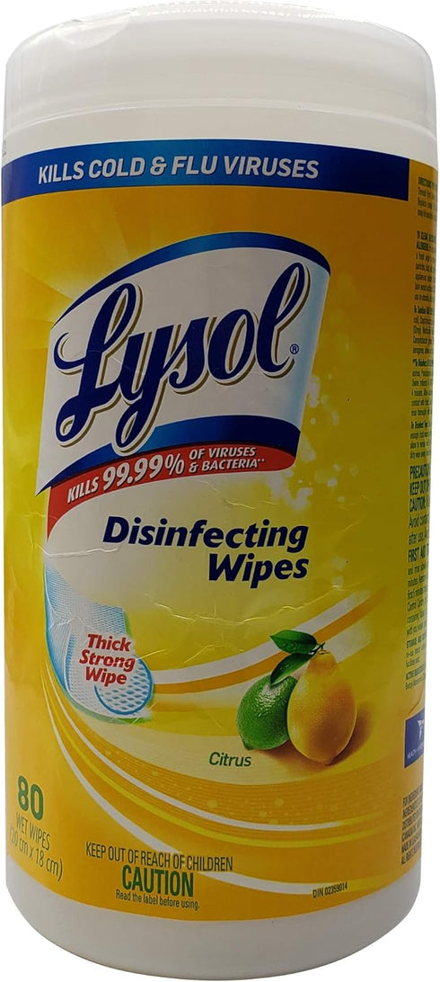Lysol Disinfecting Cleaning Wipe, 8" x 7", White...