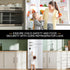 Fridge Lock, 2PCS Upgraded Refrigerator Lock for Freezer, Cabinets and Drawers, Air Fryer, Closets, Windows, Doors, Durable ABS with Adhesive Back...