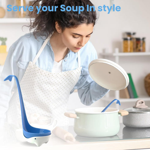 Whale Tail Soup Ladle, Cute Gifts, Ideal for Cooking, Serving Soup, Stew & Sauce, Funny Kitchen Gadgets & Utensil, Versatile Soup Tool with Food G...