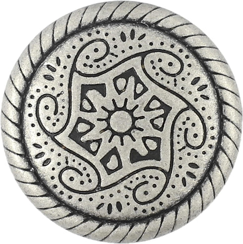 Bezelry 12 Pieces Celtic Mandala Metal Shank Buttons. 20mm(3/4 inch) (Antique Silver)...