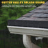 4 Pack Aluminum Gutter Valley Splash Guard,Keep Water from Overshooting The Gutter,for Valley,Corner,or Straight,10 inch Each Piece,Grey...