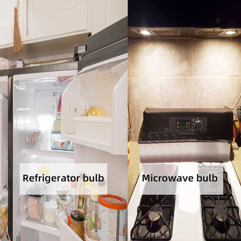 Led KEI D28M KEL 2815 KEI D28X KEL 2816X Freezer Light Bulb 100-265v Refrigerator E17 3.8w 40w Halogen Equivalent Daylight White 6000K Pack of 2...