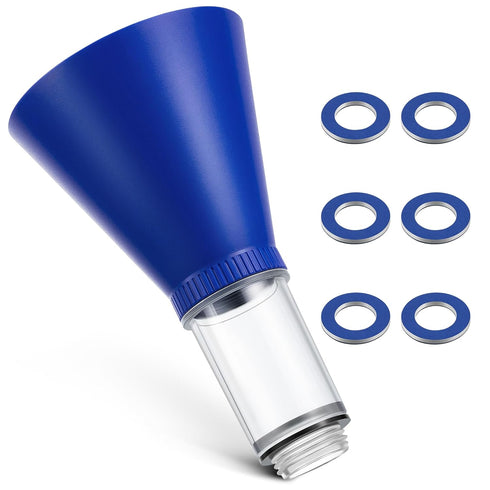 Feekoon Engine Oil Funnel with 6 Oil Drain Plug Gaskets, Compatible with Toyota/Lexus/Scion Vehicles, Oil Funnel for Oil Change with Threaded Oil ...