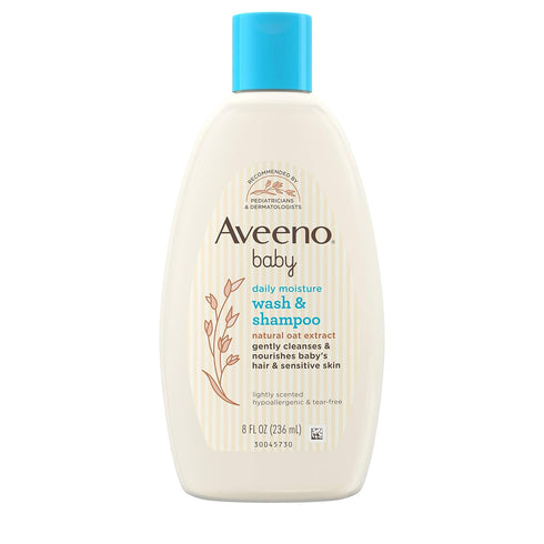 Aveeno Baby Wash & Shampoo for Hair & Body, Tear-Free, Fresh, 8 Oz...