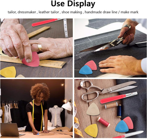 CampTek Tailors Chalk,Sewing Fabric Chalk And Fabric Markers For Quilting,10PCS Tailor’s Chalk,4PCS Heat Erasable Fabric Marking Pens with 4 Refil...