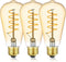 12V LED Edison Bulbs 40W Equivalent, Low Voltage 4W Vintage Style Spiral LED Filament Light Bulbs, E26 Medium Base, Warm White 2700K, Antique ST64...