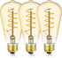 12V LED Edison Bulbs 40W Equivalent, Low Voltage 4W Vintage Style Spiral LED Filament Light Bulbs, E26 Medium Base, Warm White 2700K, Antique ST64...