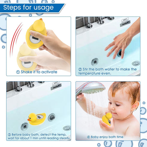 Baby Bath Thermometer Famidoc FDTH-V0-22 Water Temperature Test Floating on water and Room digital bath tub Thermometers Duck bath thermometer bab...