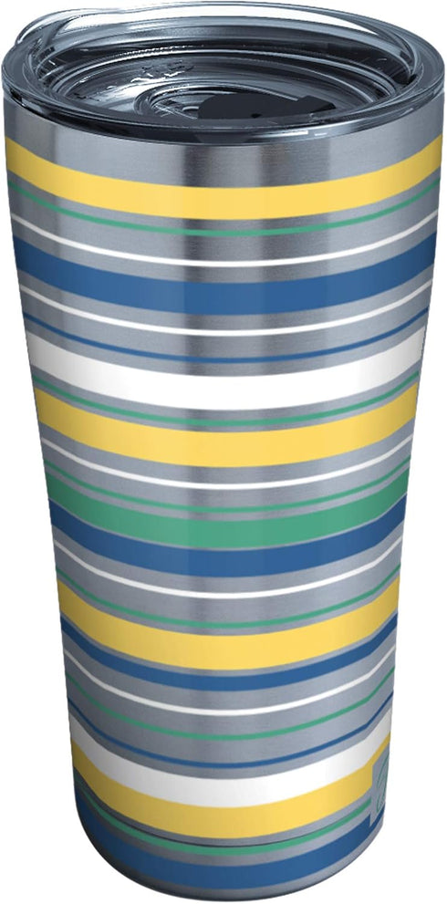 Tervis Fiesta Meadow Stripes Triple Walled Insulated Tumbler Travel Cup Keeps Drinks Cold & Hot, 20oz, Stainless Steel...
