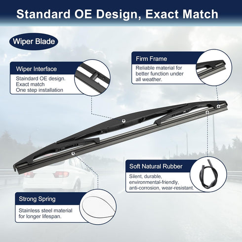 X AUTOHAUX Rear Windshield Wiper Blade Arm Set for Honda CRV 2017-2023 for Acura RDX 2019-2023...