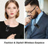 Retractable Wireless Headset Headphone Stereo Earphone V5.0 Noise Cancelling Mic Clip on Earpiece Comfortable HandsFree Headset 20Hrs Talking Time...