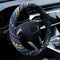 Boho Steering Wheel Cover Elastic Microfiber for Women, Universal Fit 15 inch Car SUV, Hippie Style Protector Cover, Anti-Slip, Breathable, Absorb...